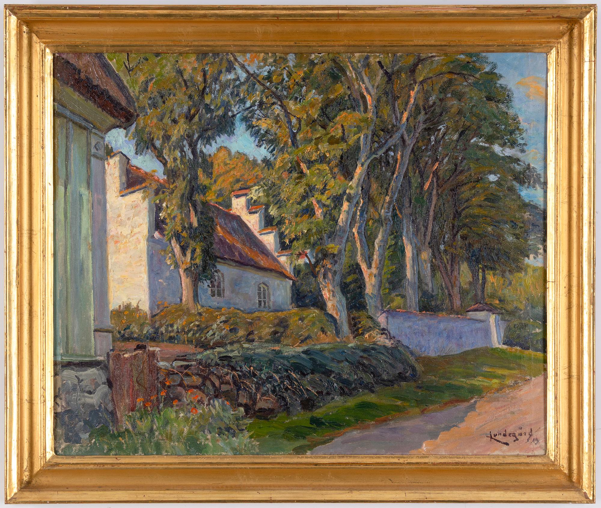 Justus Lundegård, oil on canvas, signed and dated -19.