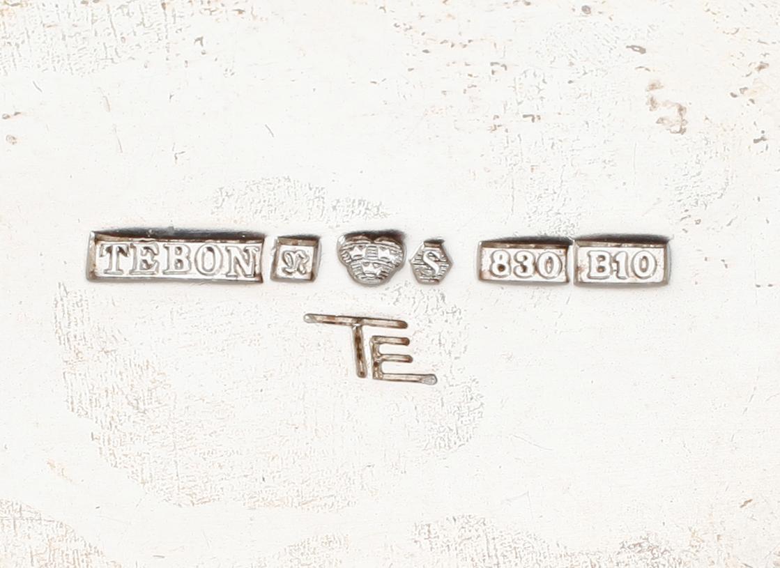 BÄGARE, 12 st, silver, Tebon, 1976. Vikt ca 664 gram.