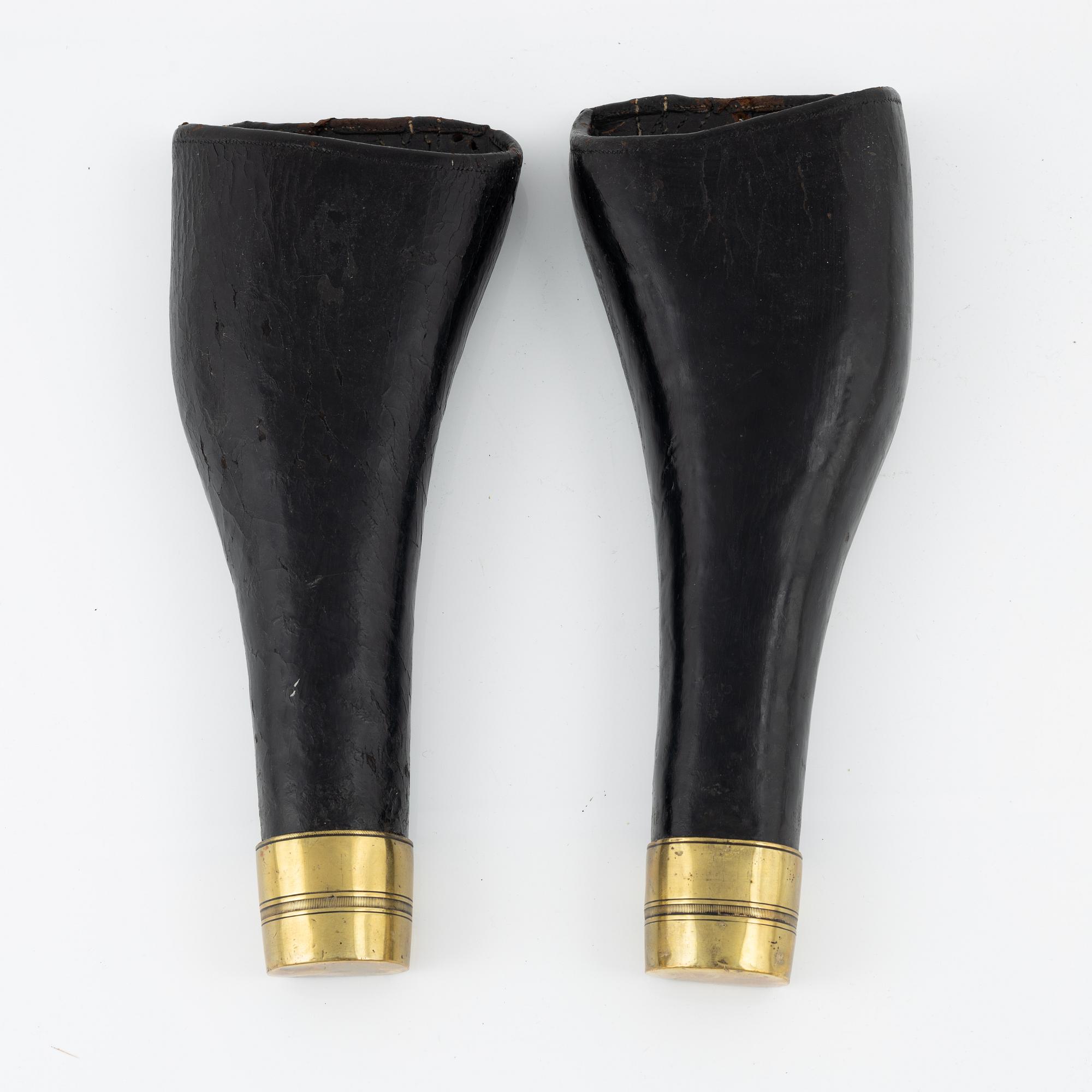 Sadelhölster för pistol, ett par, troligen svenska, 1800-tal.