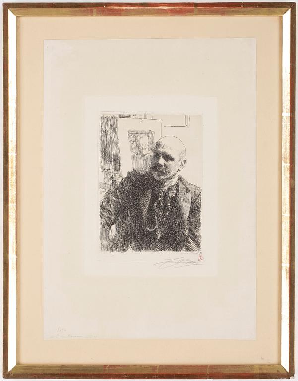 ANDERS ZORN, Etsning, sign. Utförd 1893.