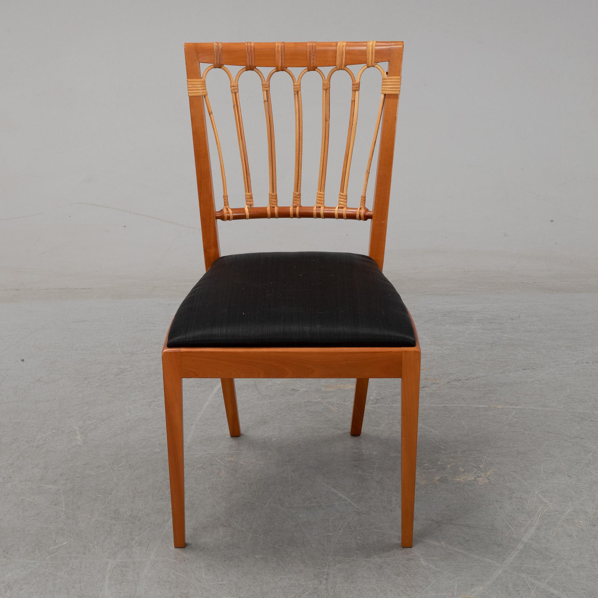 Josef Frank, stolar 6 st, modell 1165, Firma Svenskt Tenn.