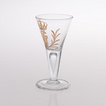 A SWEDISH GUSTAVIAN WINE GLAS, late 18th century.