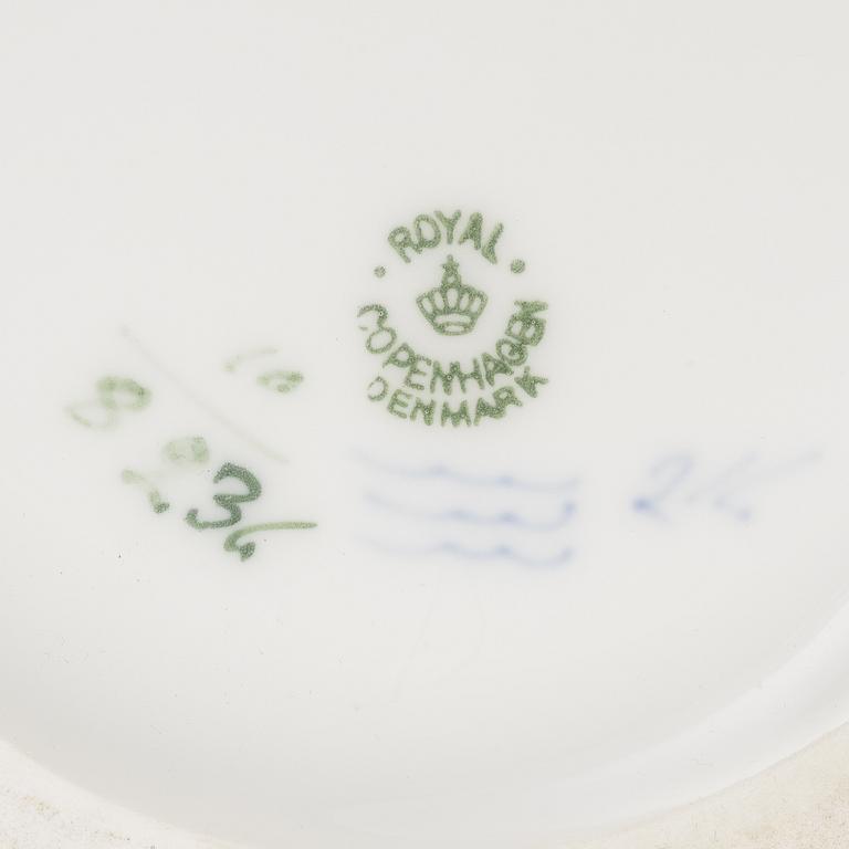 Service pieces, 13 pcs, porcelain, "Blue Fluted", Royal Copenhagen, Denmark.