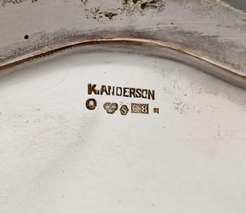 FAT, 6 st, silver, bla K. Anderson och JE Torsk. Mest 1900-tal. Totalvikt ca 3200 gram.