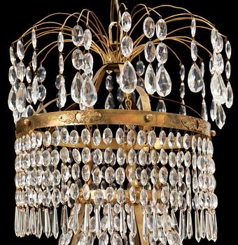 A Swedish Empire 1820/30's eleven-light chandelier.