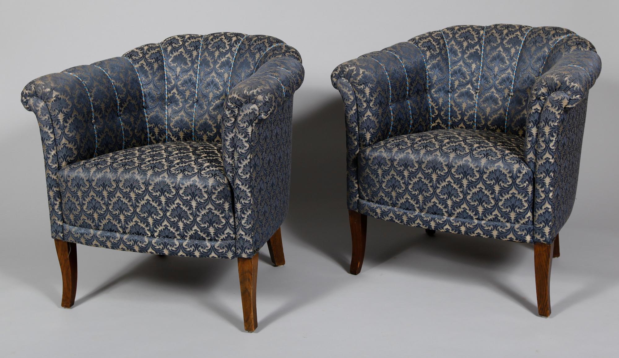 FÅTÖLJER, 1 par, 1900-talets mitt.