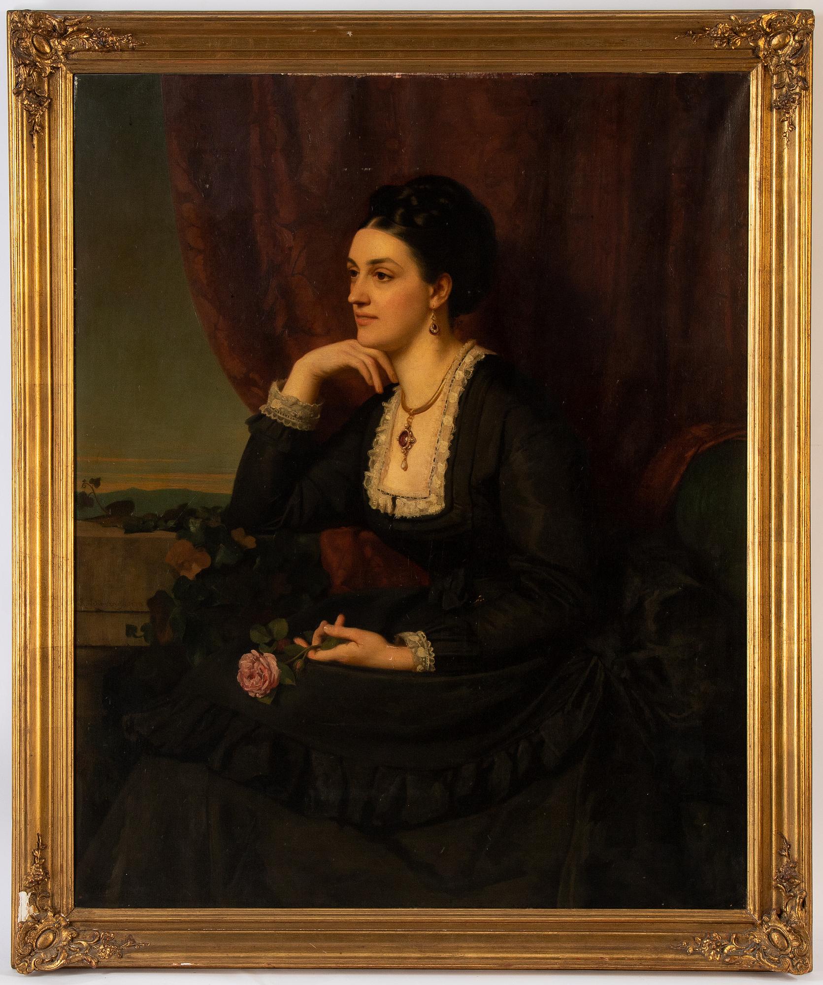 Rudolf Lehmann, oil on canvas, signed and dated 1870.
