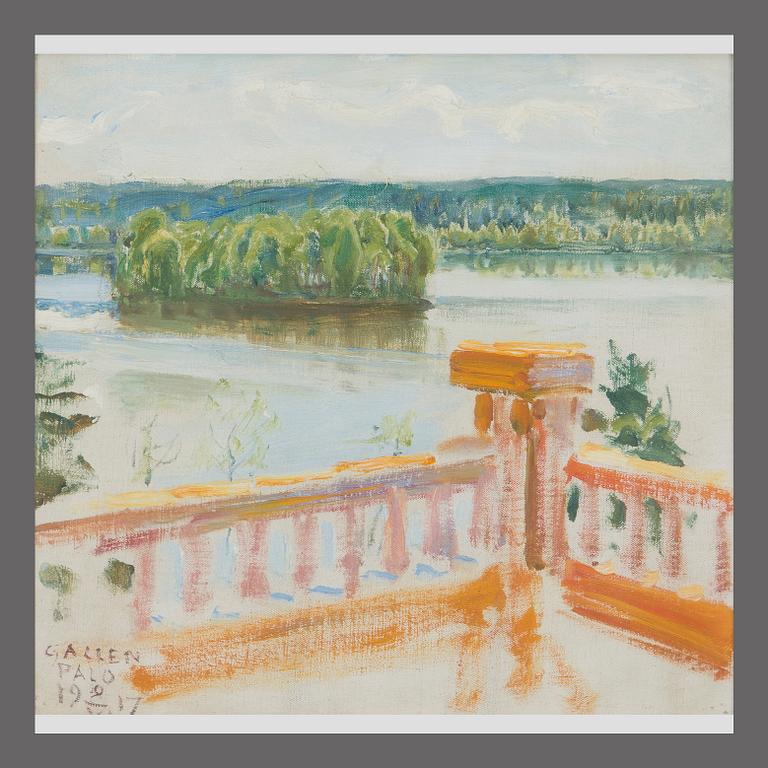 AKSELI GALLEN-KALLELA, VY FRÅN TERRASSEN.