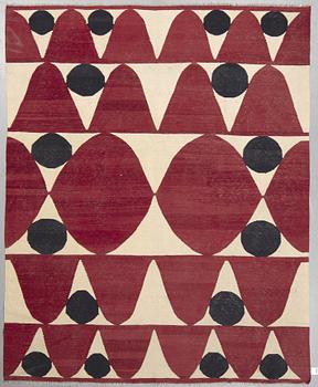 A carpet, flat weave, ca 272 x 220 cm.