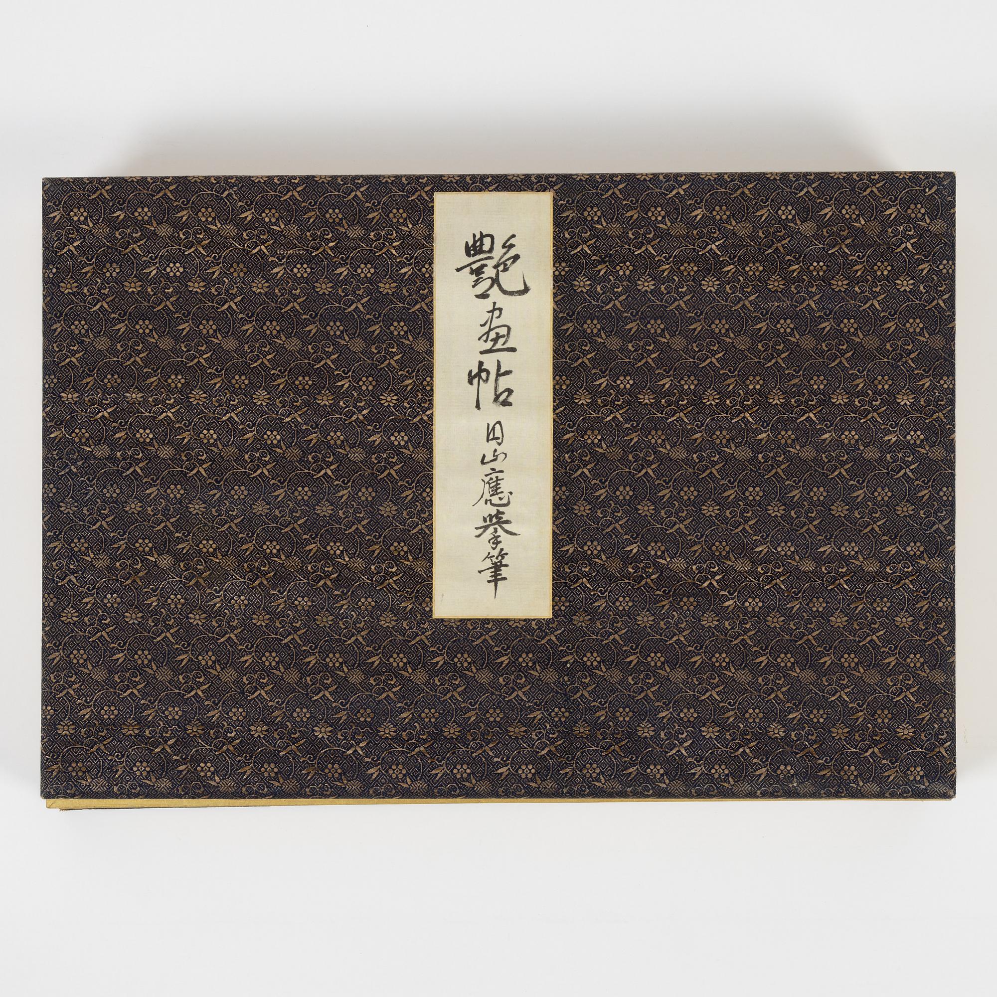 A Japanese Shunga album, ink an colour on silk, Japan, Meiji period (1868-1912).