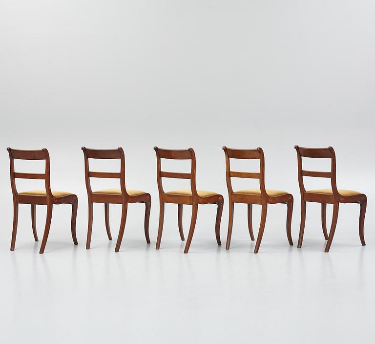 A six-piece Empire furniture suite, the Netherlands, first half of the 19th Century.