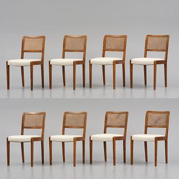 Axel Larsson, a rare set of eight chairs model "1030", Svenska Möbelfabrikerna, Bodafors, 1930s.