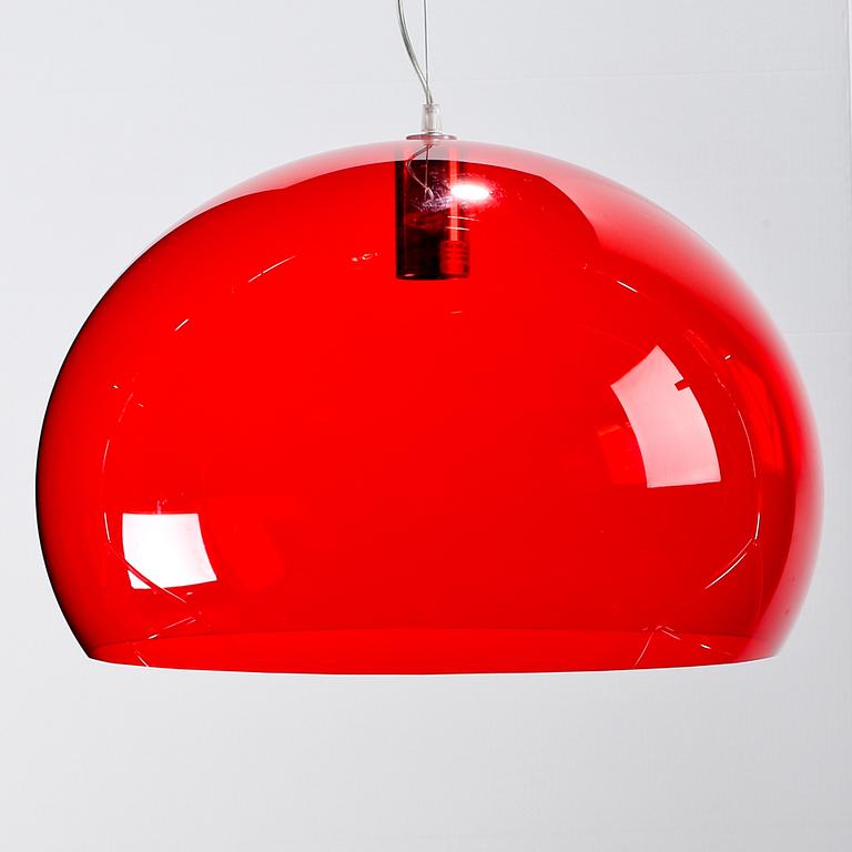 TAKLAMPA, modell FL\Y, Kartell, omkring sekelskiftet 2000. Kupans höjd ca 39 cm.