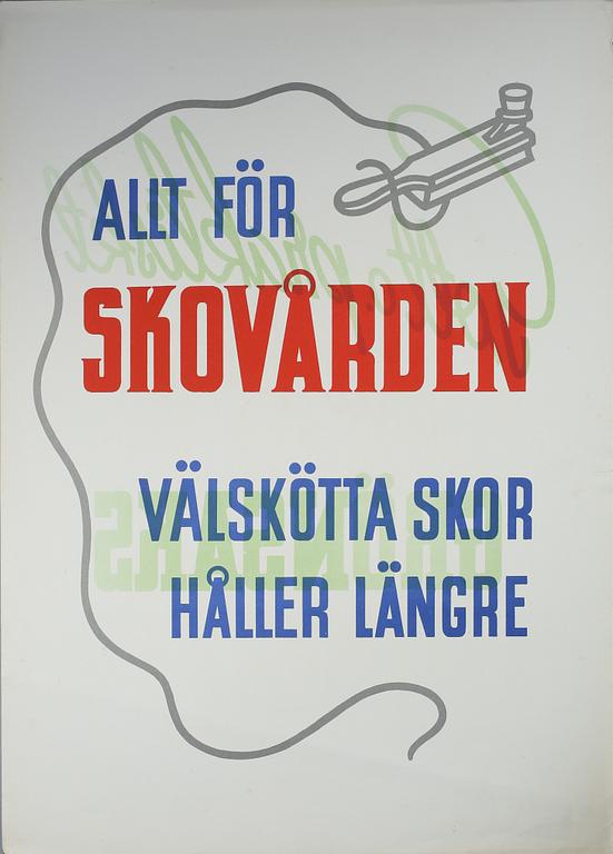 REKLAMAFFISCHER, 25 st, Hakonsköpmännens Reklamtjänst, Västerås, 1900-talets andra kvartal.