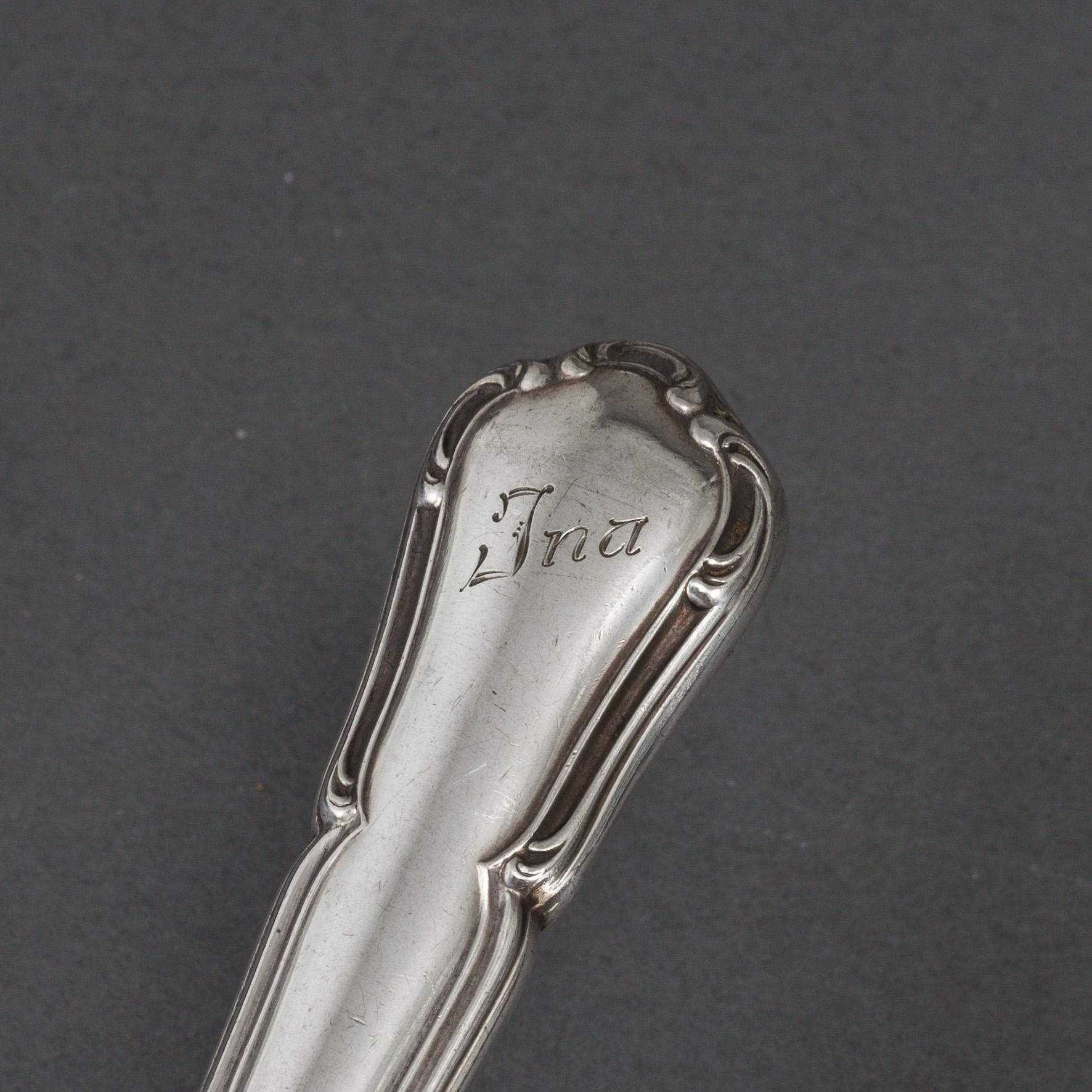 K. ANDERSSON, 12 silver knives, model 'Barock,' Stockholm.