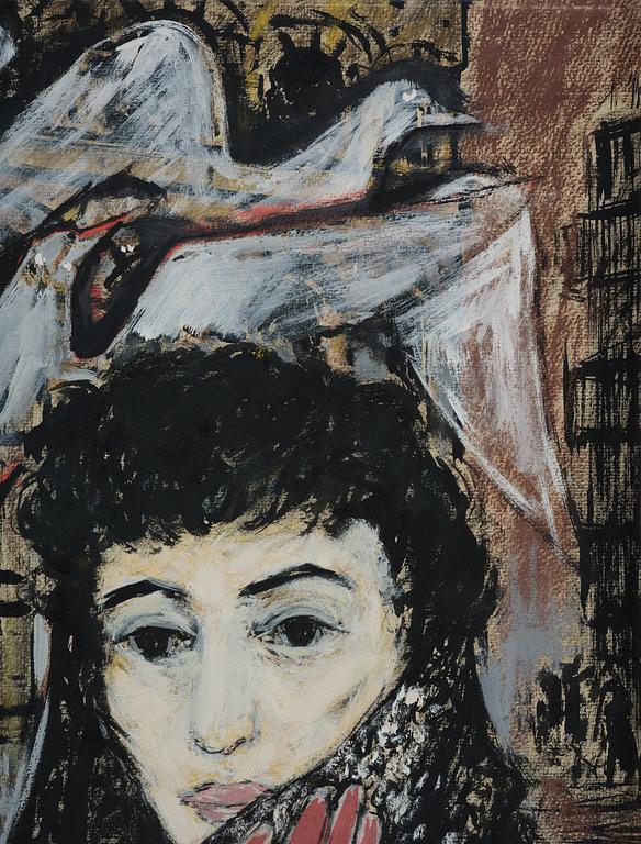 Endel Kõks, Lady with Birds.