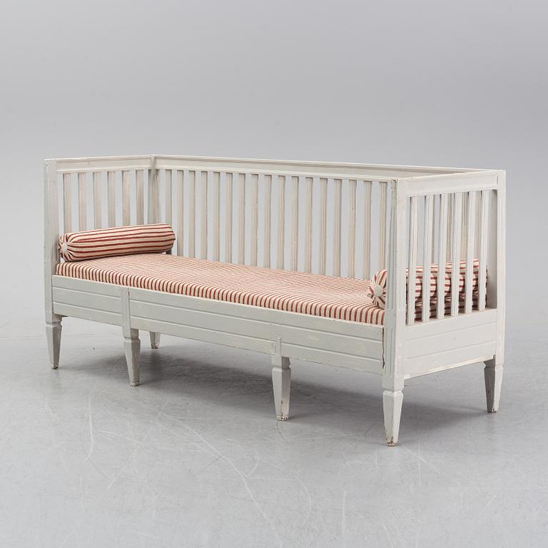 A painted Gustavian style sofa, 19th Century.