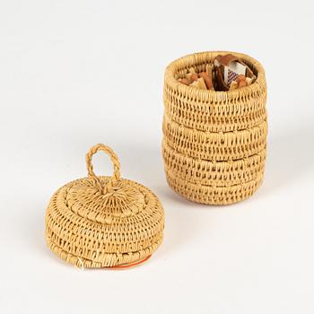 A small birch root box by Margareta Grahn.