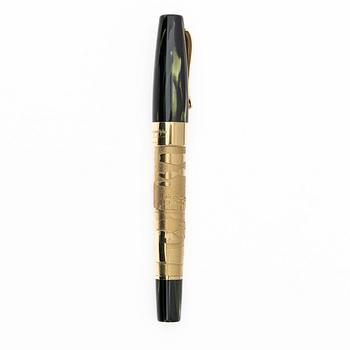 Montegrappa, reservoirpenna, "St Andrews", 18 k guld, numrerad 00/18.