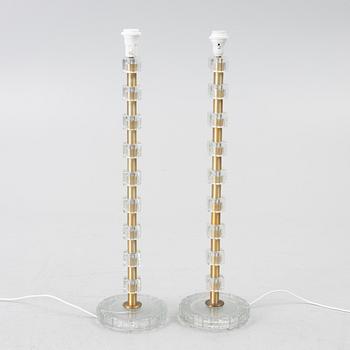 A pair of mode 531 floor lamps, Nybro Armaturfabrik, Sweden, 1960's.