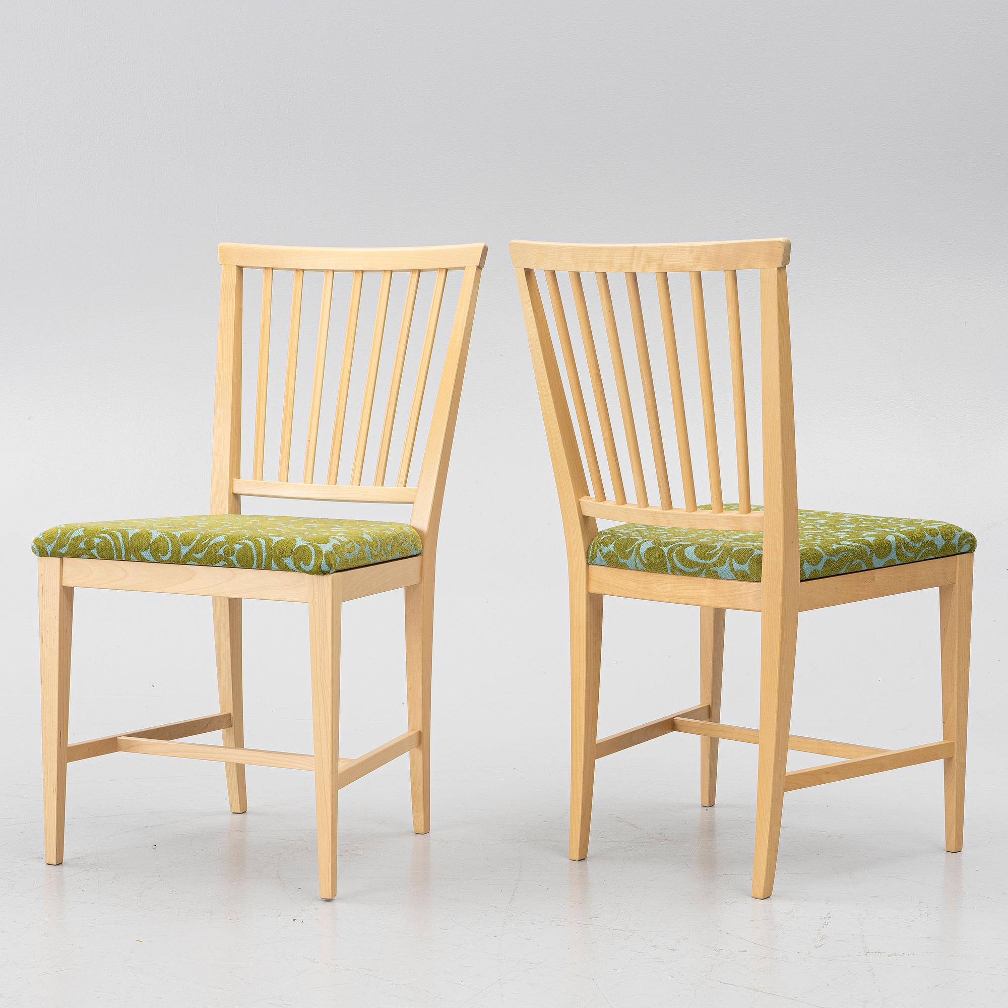 Carl Malmsten, A 7 pieces dining set, "Vardags", Stolab, 2013 and 2014.