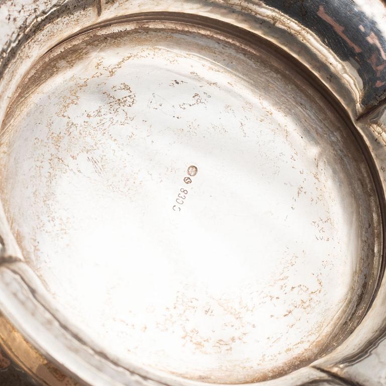 A 3-piece silver coffee service, Swedish import marks, first half of the 20th century.
