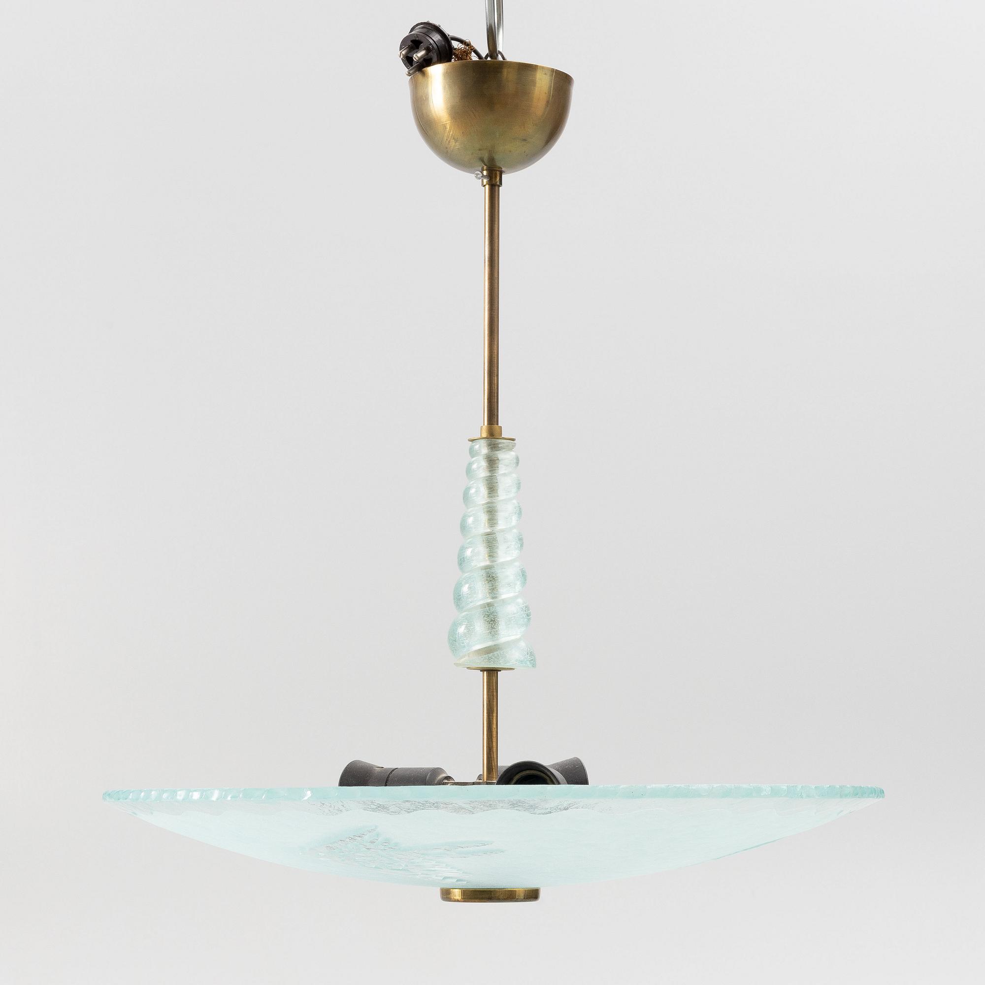 A "Swedish Grace" ceiling lamp, 1930s.