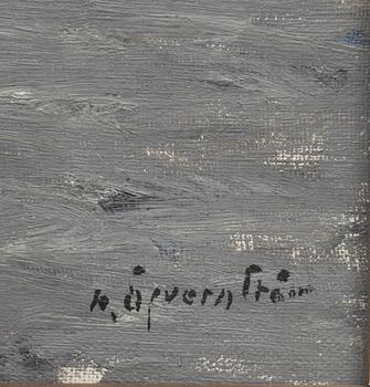 HUGO ÖFVERSTRÖM, olja på duk. Signerad.