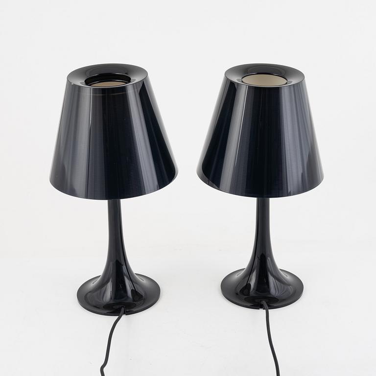 Philippe Starck, bordslampor, ett par, "Miss K", Flos, Italien.