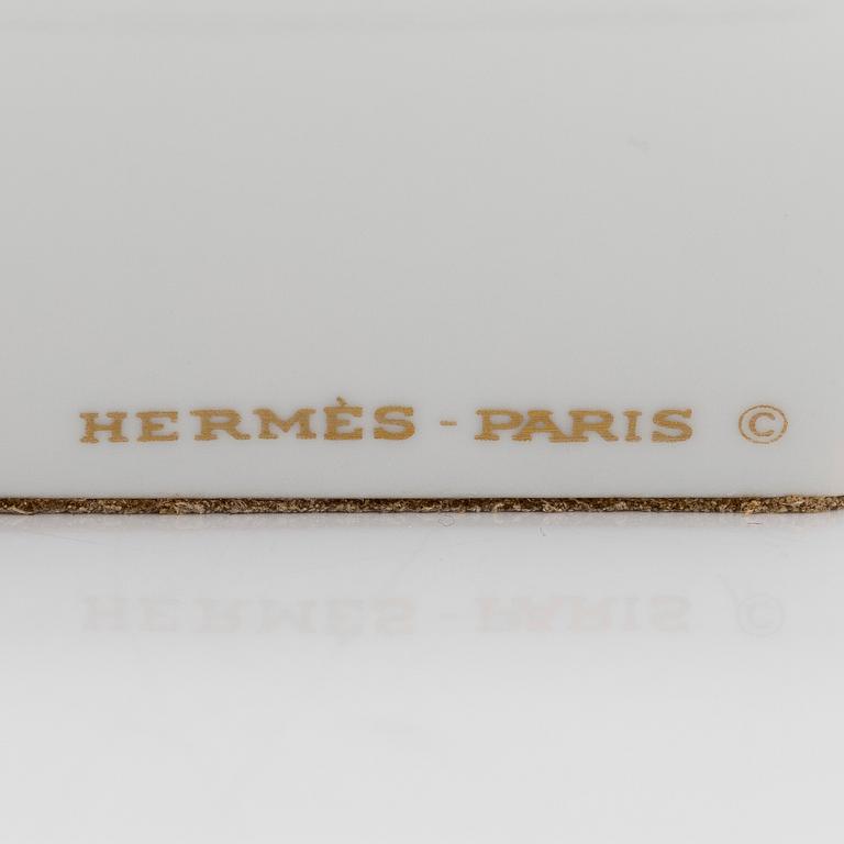 Hermès, a porcelain ashtray, Paris, France.