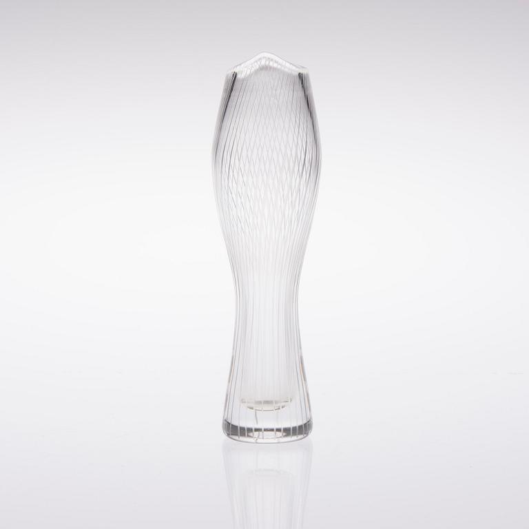 TAPIO WIRKKALA, VAS, glas, signerad Tapio Wirkkala Iittala.