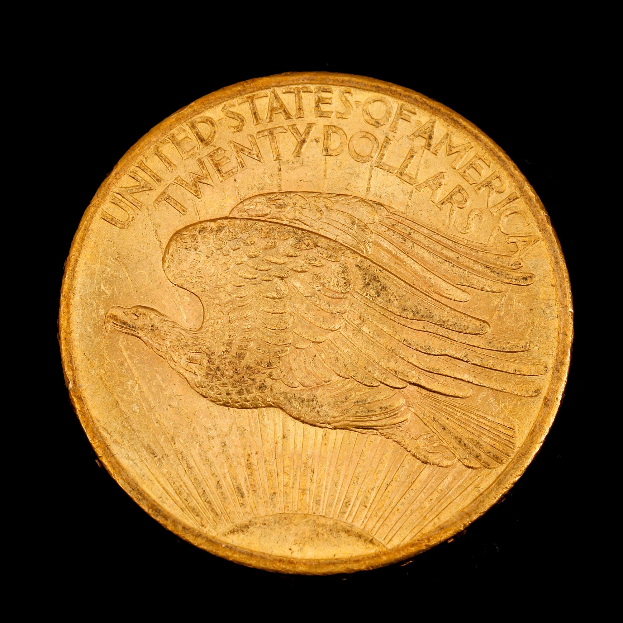 GULDMYNT, 20 dollar, USA, 1908. Vikt ca 34 g.