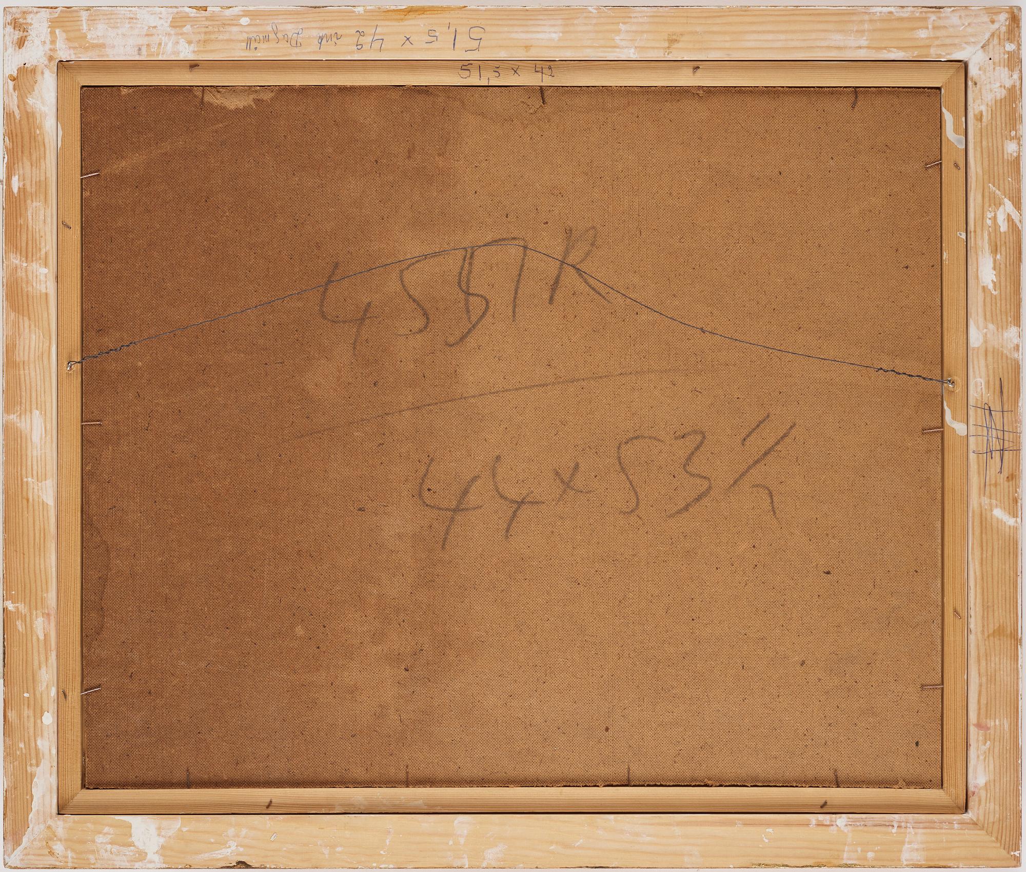 Torsten Renqvist, oil on canvas/panel, signed and dated -58.