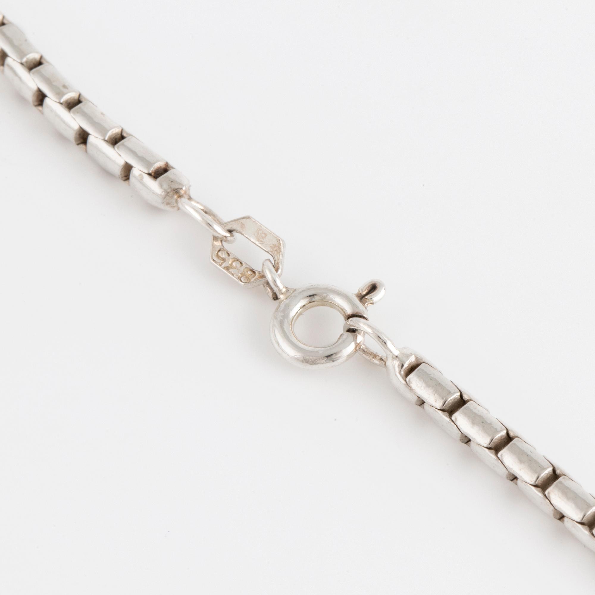 COLLIER "Bergslagssmycke" med blå slaggsten.