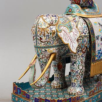 A large chinese cloisonné sculpture, 20th Century.