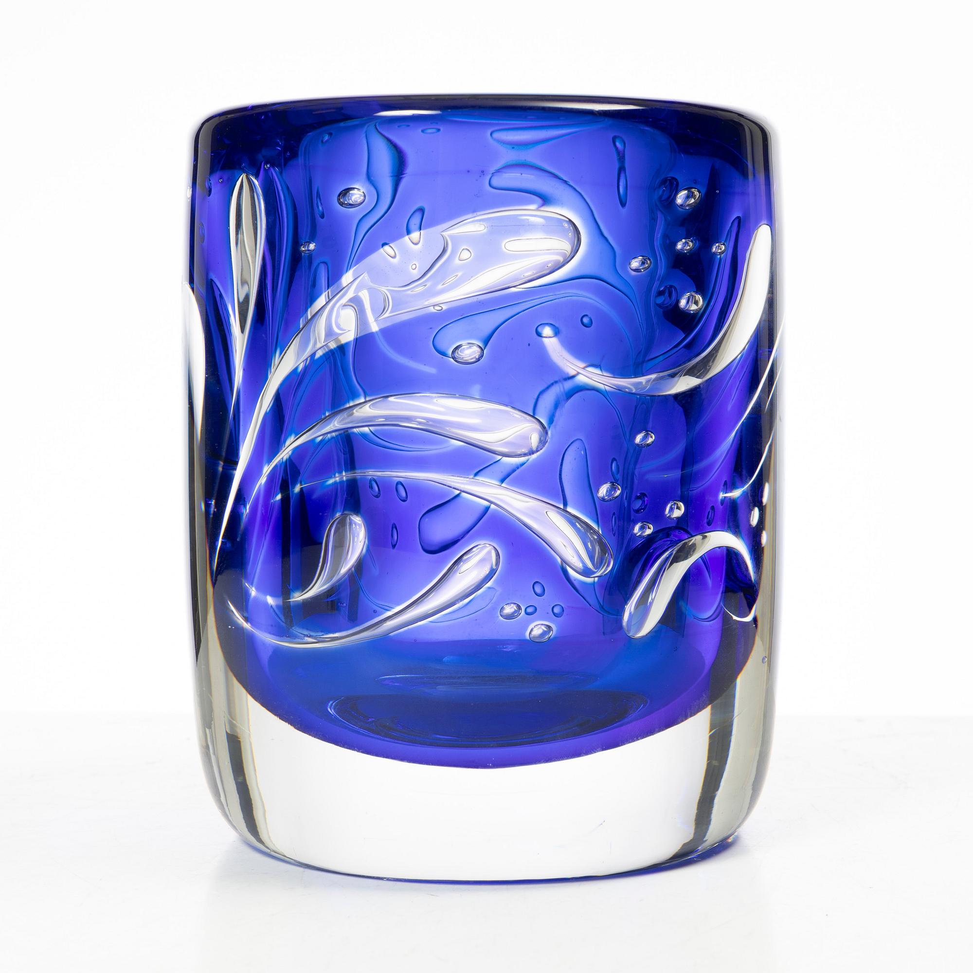 Olle Alberius, an Ariel glass vase, Orrefors, 1986.