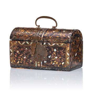 971. A Japanese lacquer casket/Namban chest, commissioned by the Portuguese, Edo period (1603-1868).