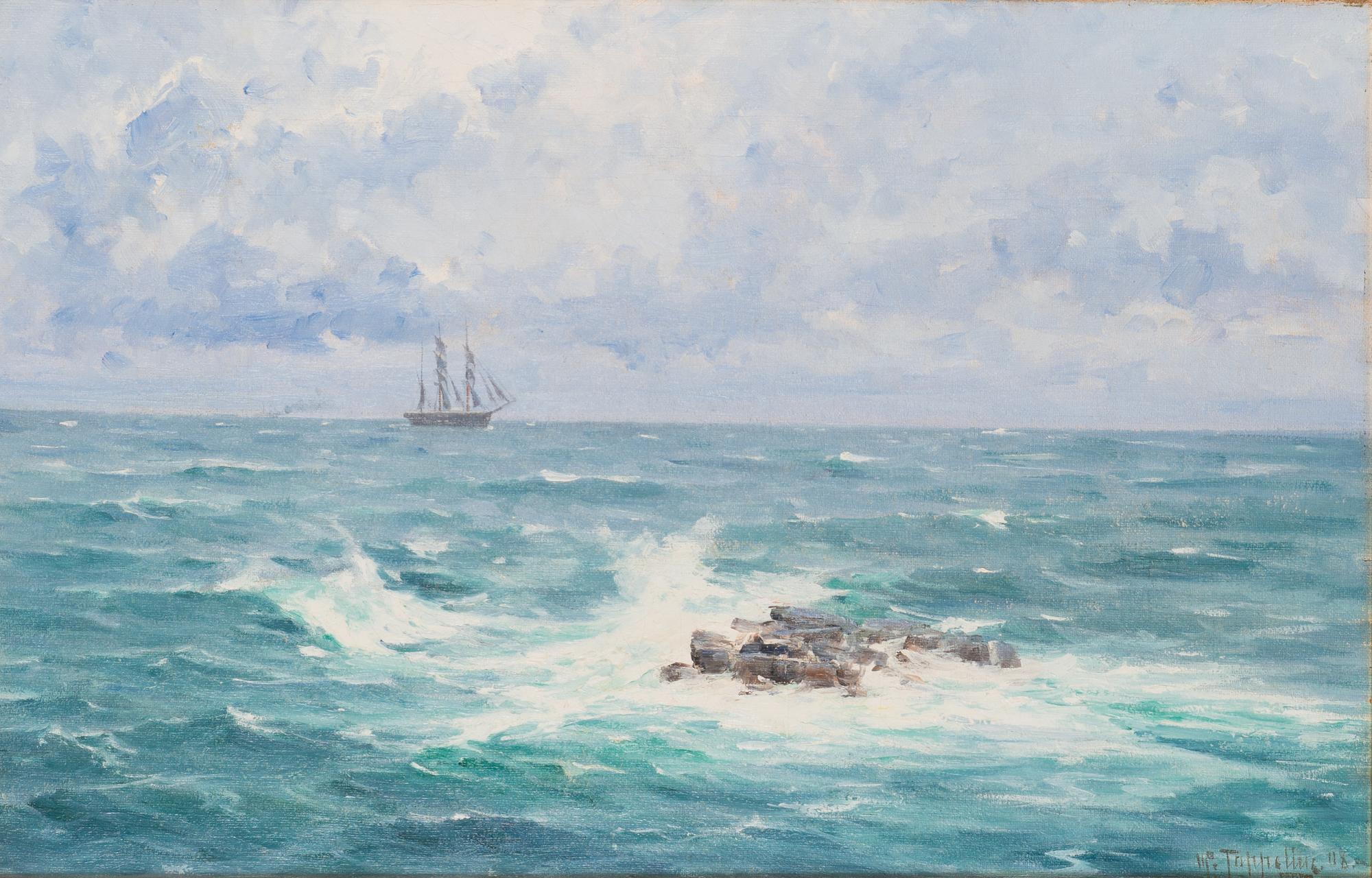 Woldemar Toppelius, olja på duk, signerad.