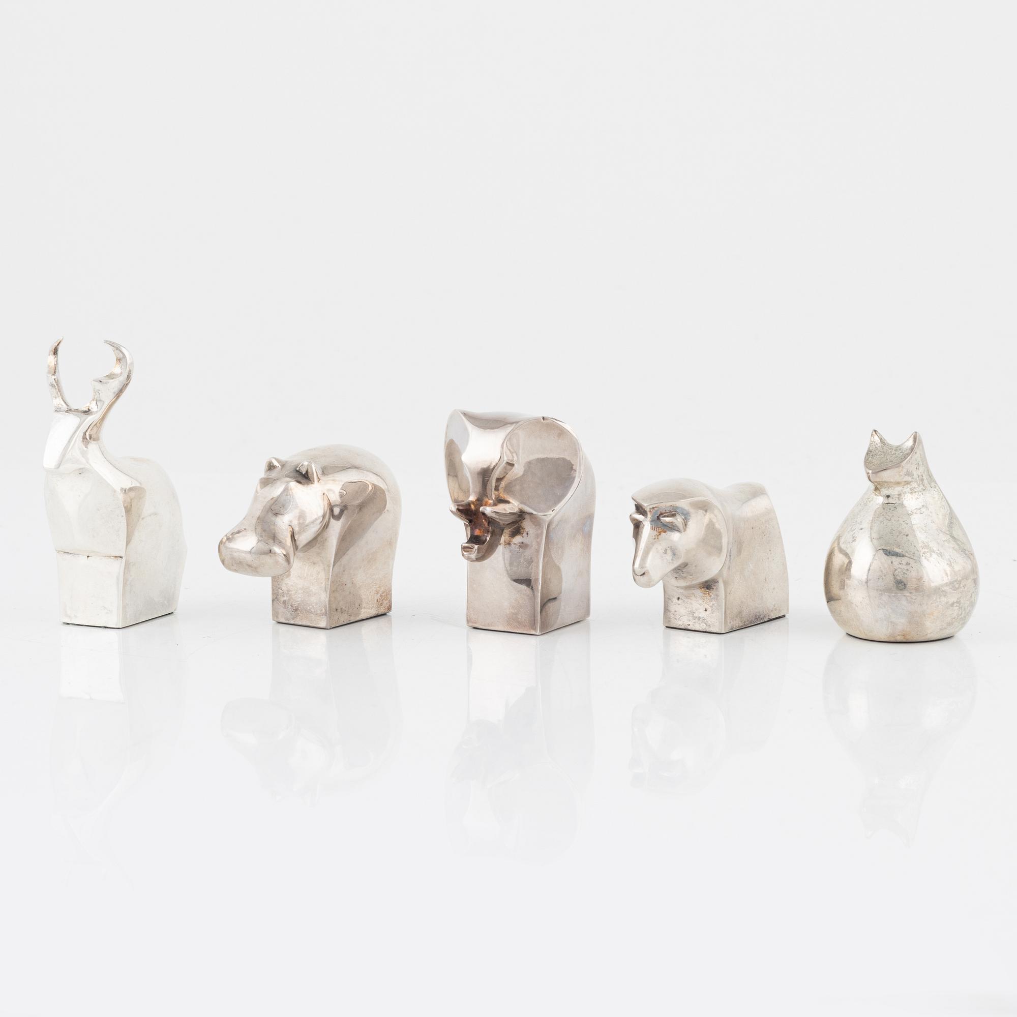 Figuriner, 5 st, bl.a. Gunnar Cyrén, Dansk Designs, Japan.