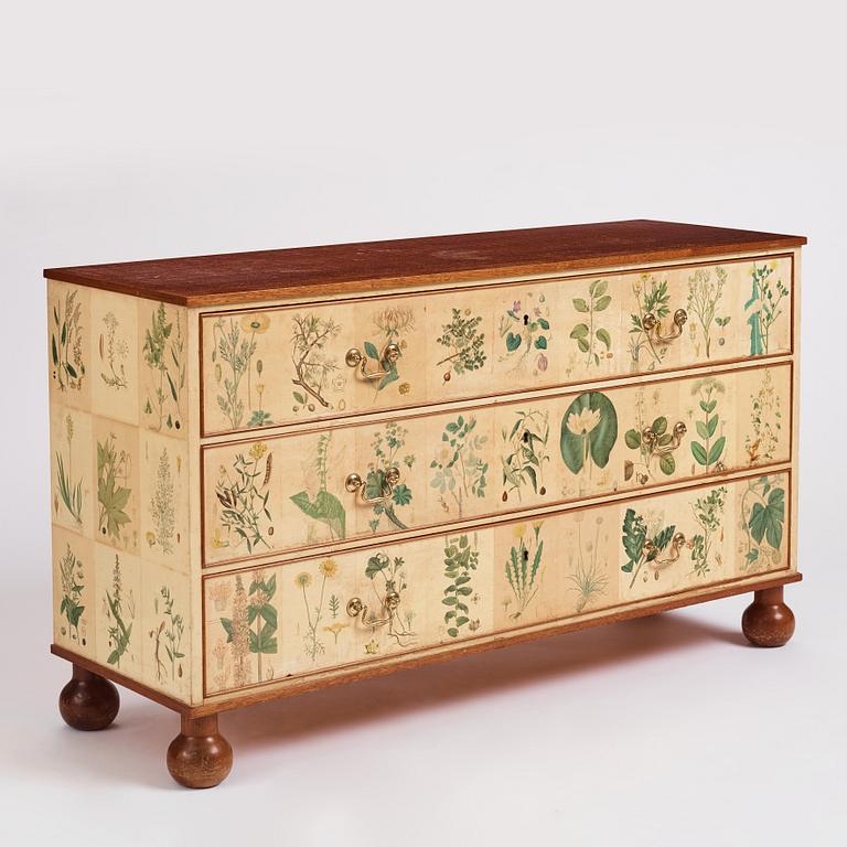 Josef Frank, a 'Flora' chest of drawers, Svenskt Tenn Sweden 1930-40s.