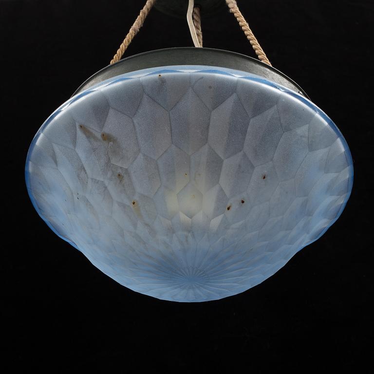 A 1920s / 30s Swedish Grace ceiling light, probably from Orrefors.