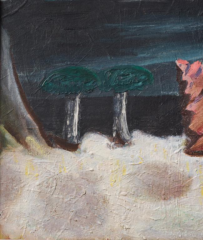 CO Hultén, oil on paper panel, signed and executed 1940.