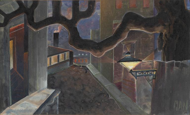 Gösta Adrian-Nilsson, gouache, signed GAN.