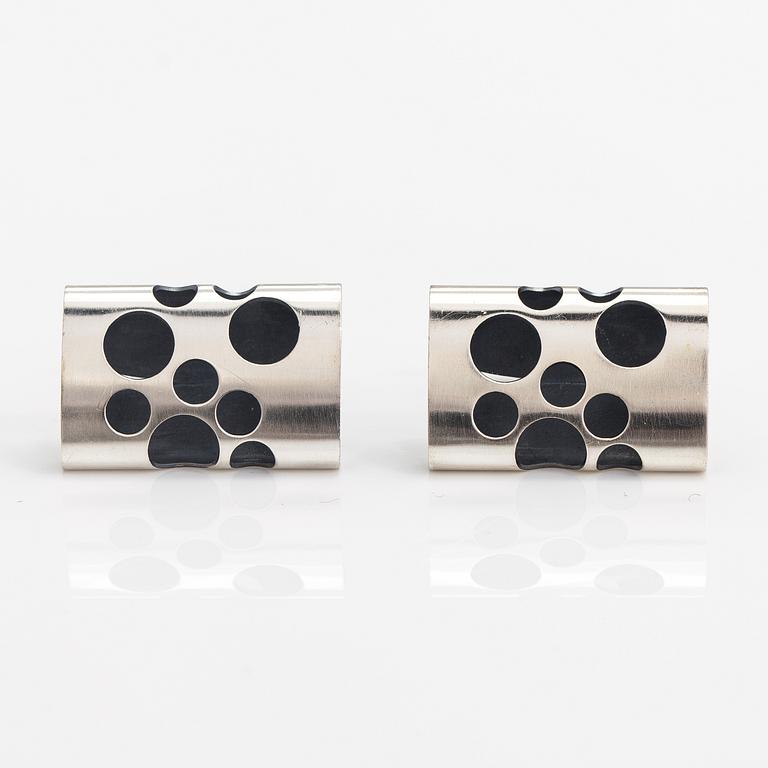Elis Kauppi, A pair of silver cufflinks. Kupittaan kulta, Turku 1968.
