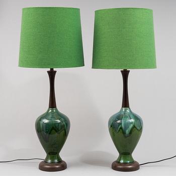 A pair of table lamps, second half of the 20th century.