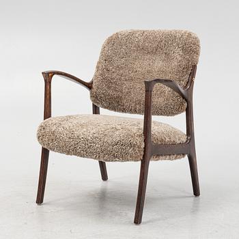 A shearling armchair from the second half of the 20th century.