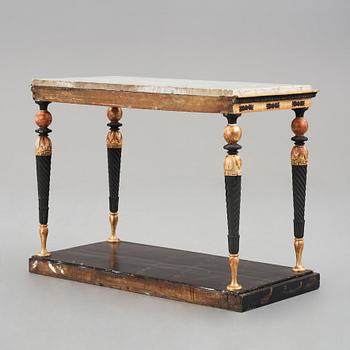 A late Gustavian early 19th century console table.