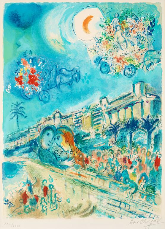 Marc Chagall (Efter), "Bataille de fleurs", ur: "Nice et la Côte d'Azur".