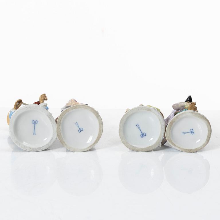 Figurines, 8 pcs, porcelain, Germany, 19th century.