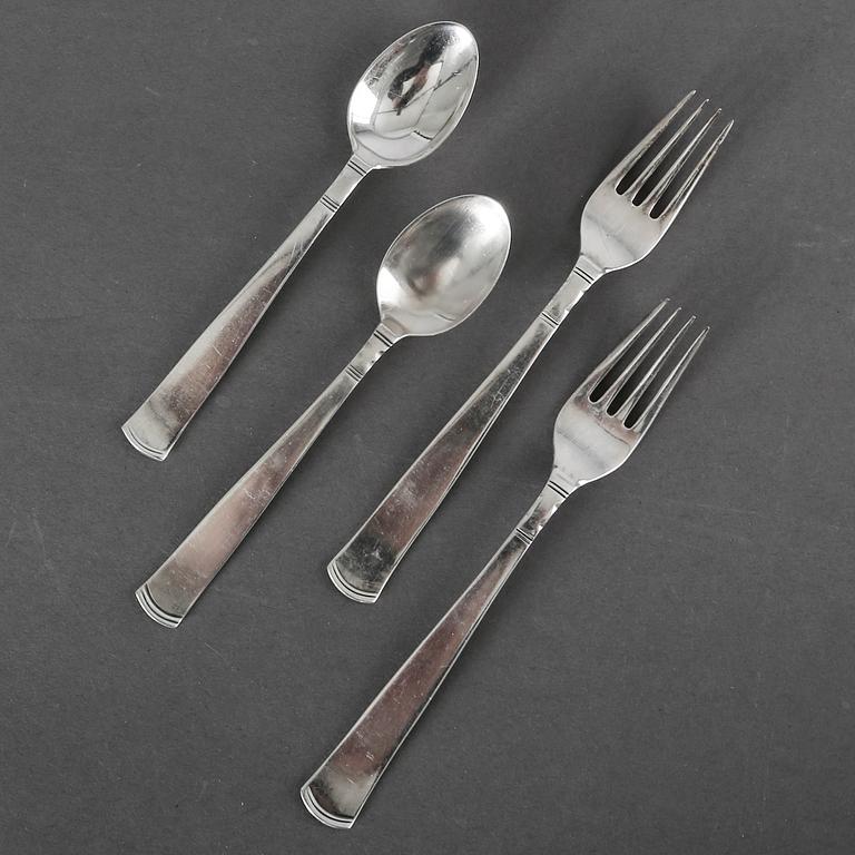 Jacob Ängman, cutlery, 28 dlr, silver "Rosenholm", GAB Stockholm 1950s.